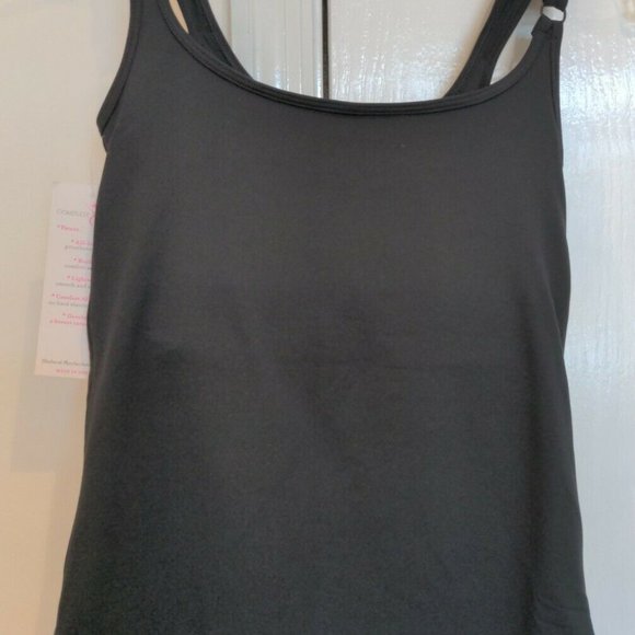 Mastectomy Camisole with Integrated Prosthetics, Small w B Cup, New, Black, NWT - Picture 5 of 7